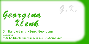 georgina klenk business card